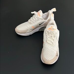 Nike Air Max 270 Cream and Orange Shoes